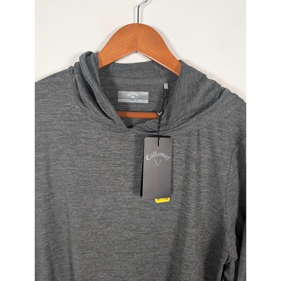 Callaway Shirt Womens XL Gray Black Hooded Long Sleeve Top Weather Series - Picture 1 of 9